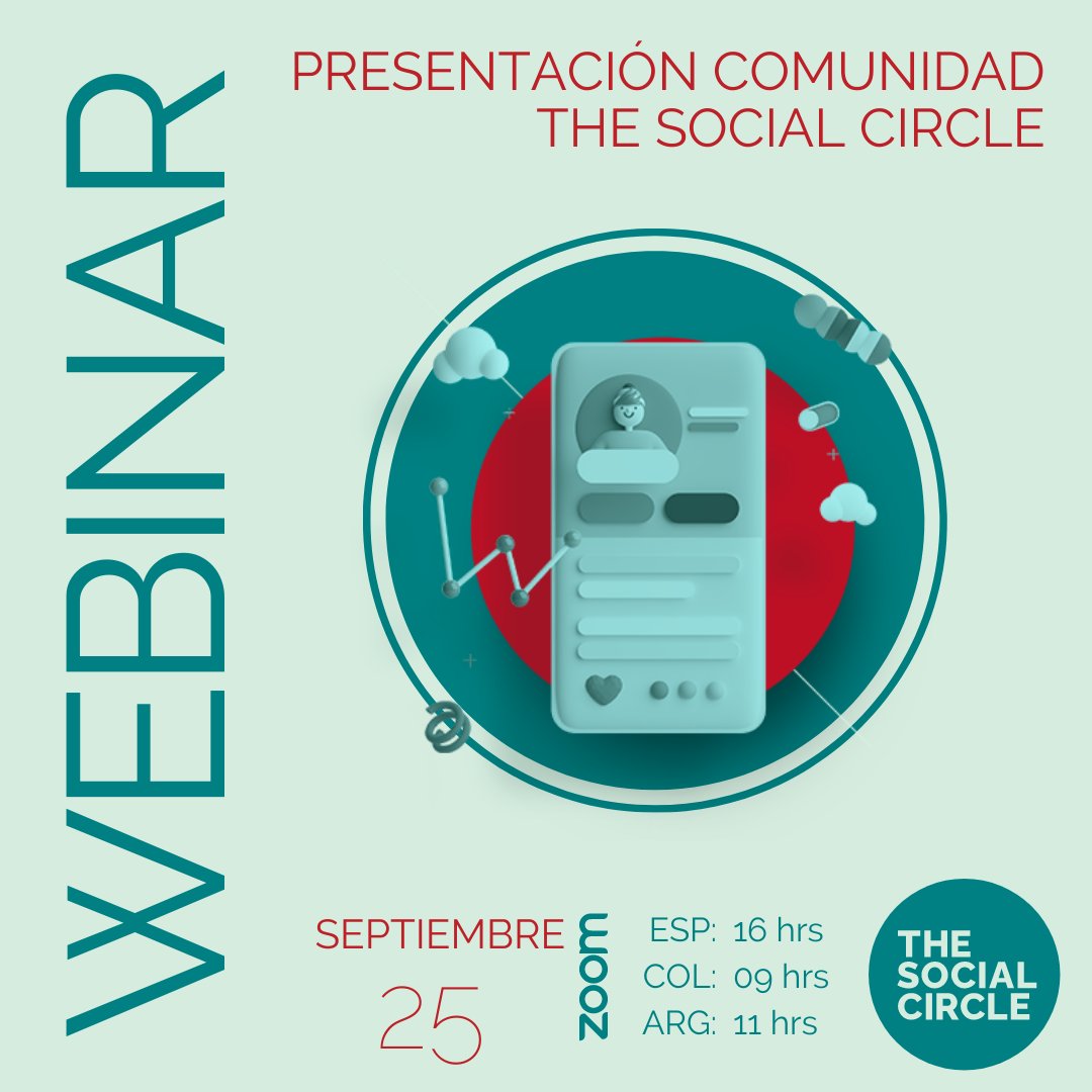El próximo sábado 25 de Septiembre presentamos en formato #WEBINAR la Comunidad #TheSocialCircle y nuestro programa de formación de agentes de cambio: The SOCIAL MBA

thesocialcircle.es lnkd.in/gVv6Zh4y