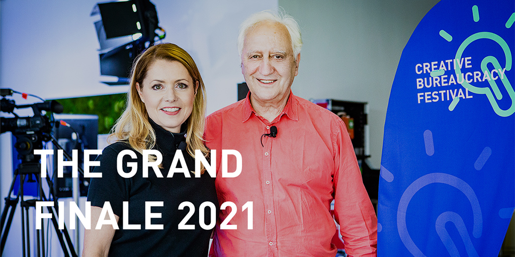 Don't miss the last Highlight Hour of the #CBF2021: the Grand Finale with Astrid Frohloff & @landrytweet. We will review the past week, look at highlights and present the Creative Bureaucracy Festival Awards. ⏰ 13.00 CEST 📍 Website: creativebureaucracy.org