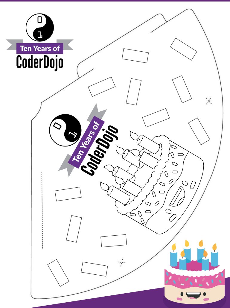 CoderDojo's tweet image. Use these party hat templates as a fun starter activity for a #10YearsOfCoderDojo session during October!
🥳dojo.soy/hat10🥳
#birthday #BirthdayCelebration #CoderDojo #partytime #October