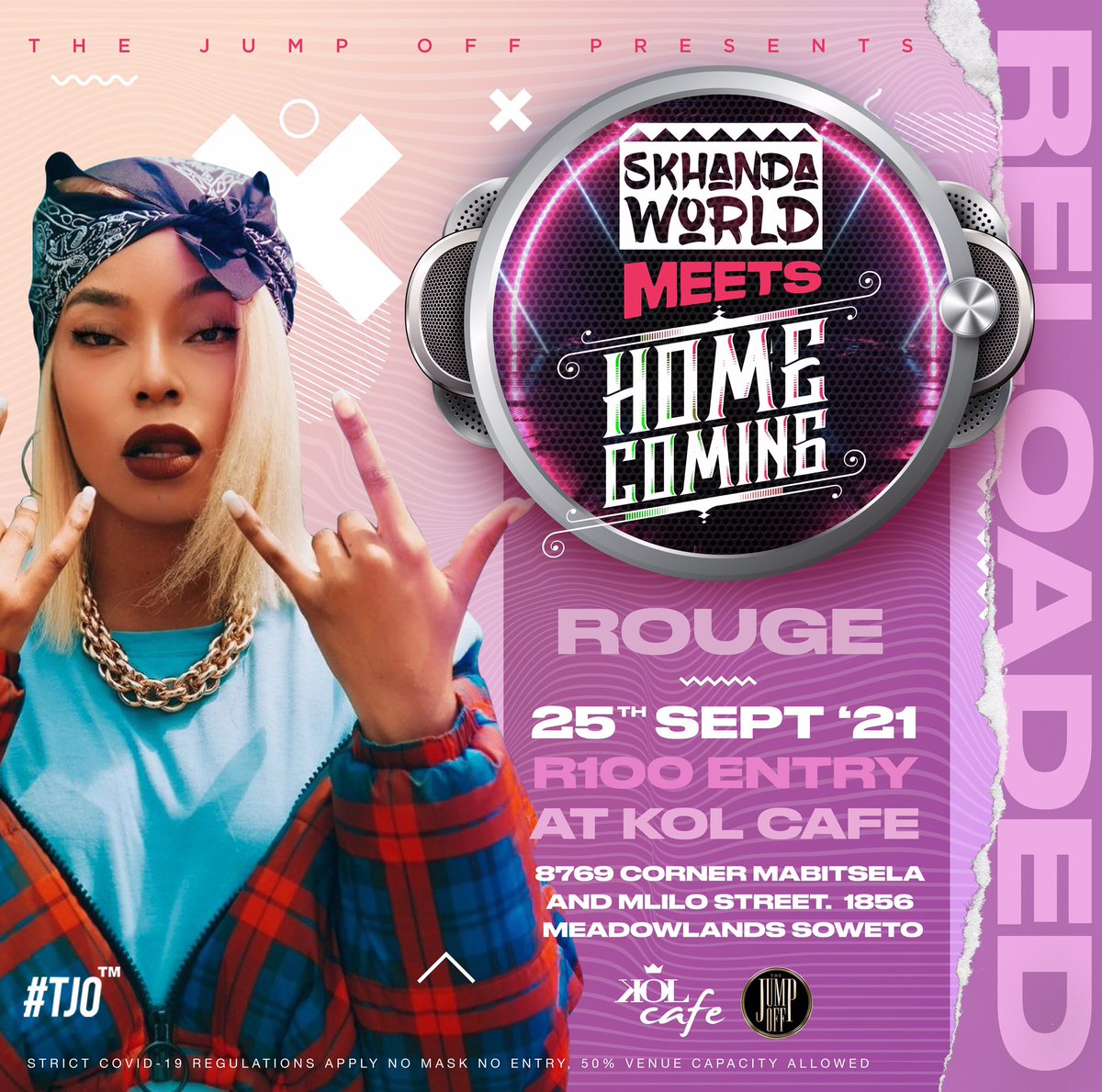 TJO_thejumpoff's tweet photo. ☄️☄️☄️☄️The Jump Off presents @skhandaworld Meets #HomeComing Realoded! @kolcafe_ndofaya 25th September with the guest star with the best bars, award winning @Rouge_Rapper #TJO #TJOTheJourneyContinues 🔥🔥🔥 https://t.co/9sczgemHPs
