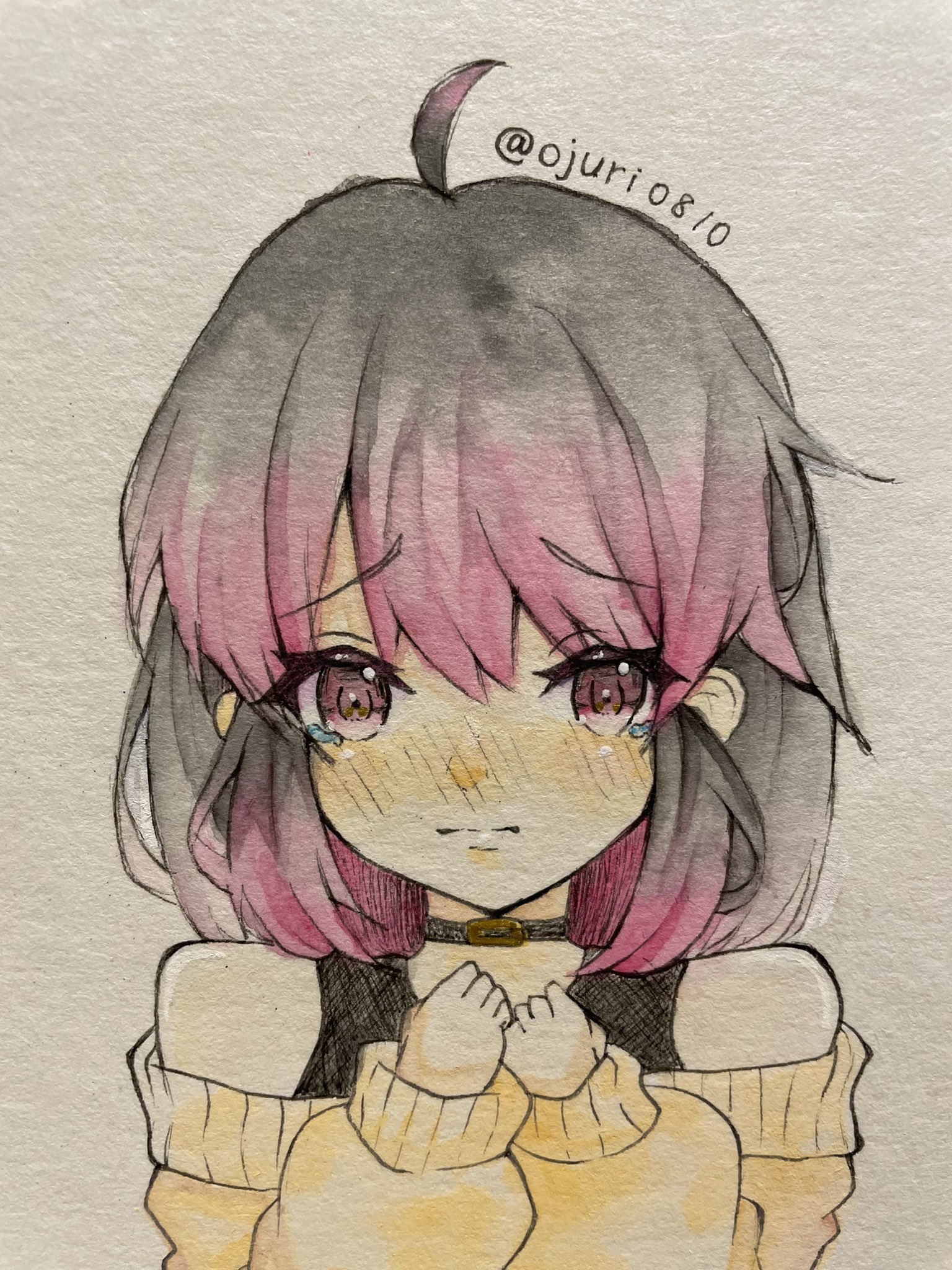 おじゅ 普通に好みの女描けた イラスト練習中 イラスト 水彩色鉛筆 女の子イラスト T Co 3ss0nbnrvp Twitter