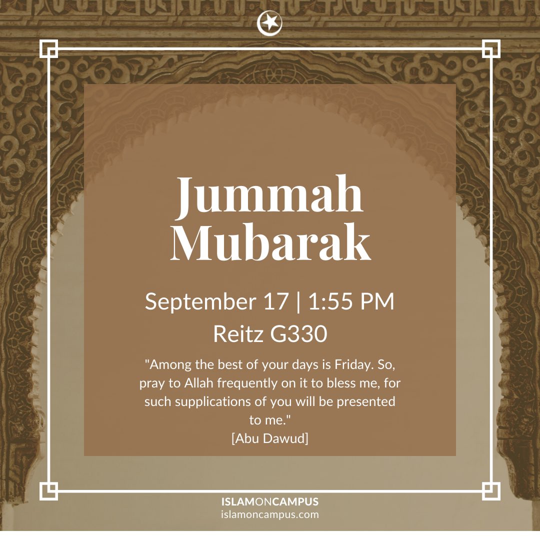 IslamOnCampus's tweet photo. Jummah Mubarak! https://t.co/7Fksxq1GL2