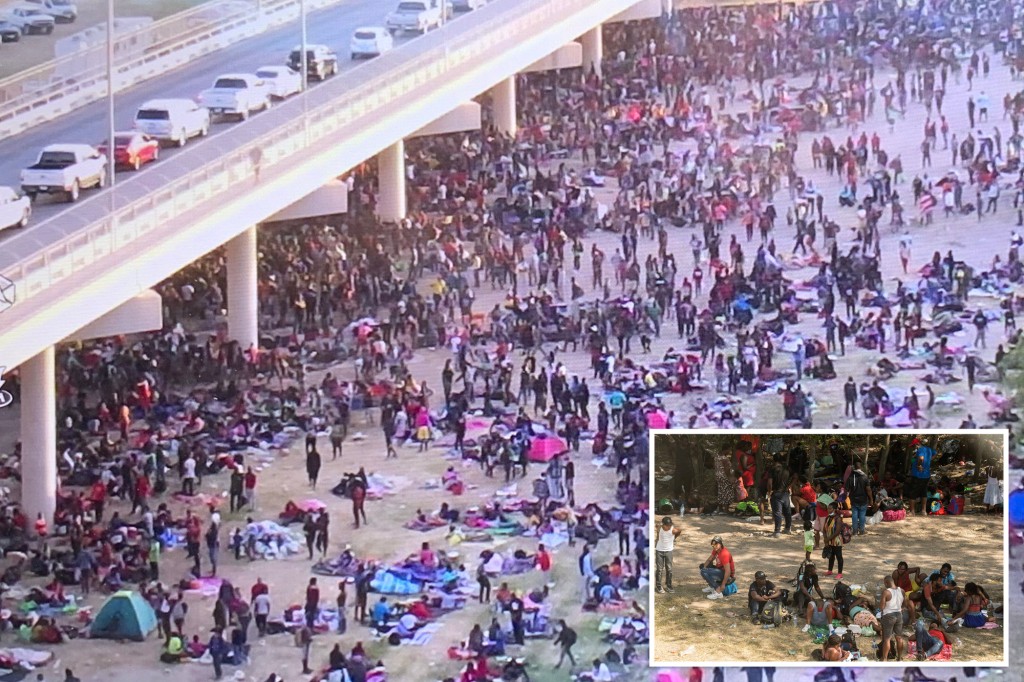 Migrant crowd waiting under Texas border bridge doubles to 8K overnight trib.al/s1zWqli