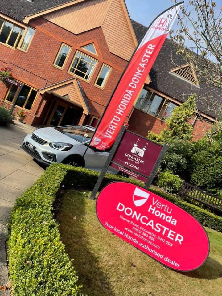 VertuHondaDon's tweet photo. Today Doncaster Honda are proud to be sponsoring the charity golf day for the riding for the disabled (RDA) for the second year running. Hole in one prize is a Honda jazz hybrid SR 🏌️🏌️🏌️⛳️⛳️⛳️happy golfing.@Vertuhonda @Honda_UK @vertumotorsCEO https://t.co/TkVGSipfml