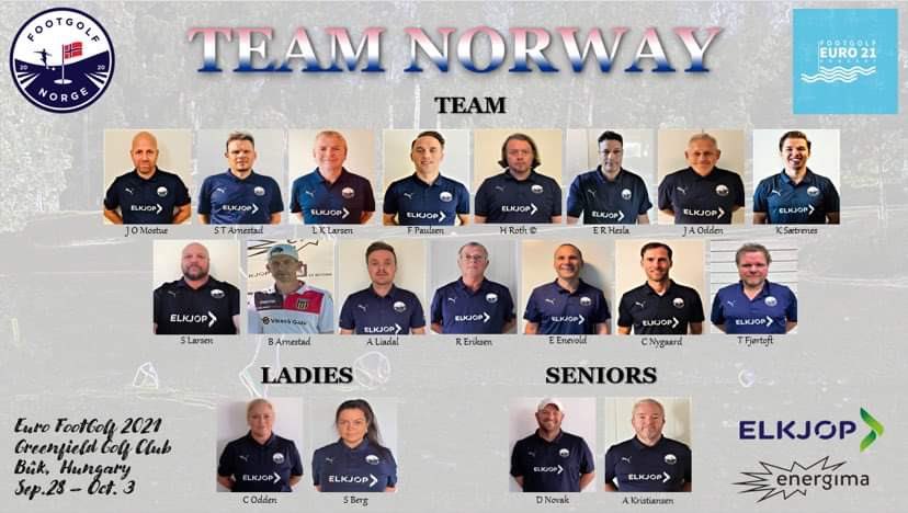 NORGES EM-TROPP 🇳🇴

Avreise til Ungarn nærmer seg veldig og det er disse som skal representere Norge⛳️

Dere kan følge oss her, på Instagram (instagram.com/footgolfnorge/) og på facebook (facebook.com/FootGolfNorge) for oppdatering under EM 🇳🇴