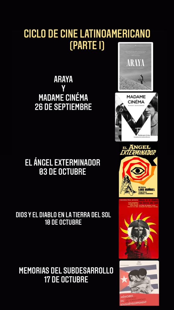 Desde el 26 de septiembre, ciclo de cine latinoamericano en Psicofilmanálisis