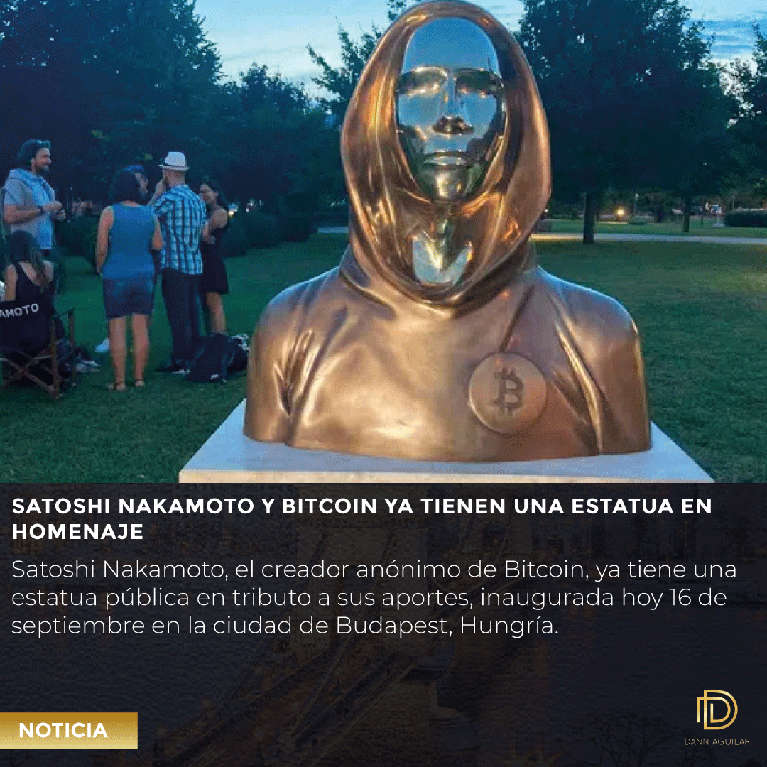 newscoins01's tweet photo. El rostro de la estatua está hecho de bronce, que por su superficie reflectante permite a los espectadores ver sus caras sobre la escultura, lo que expresaría que «Todos somos Satoshi».
#BitwingsNews #Cripto #Bitcoin #satoshi https://t.co/jvQHr5JX79