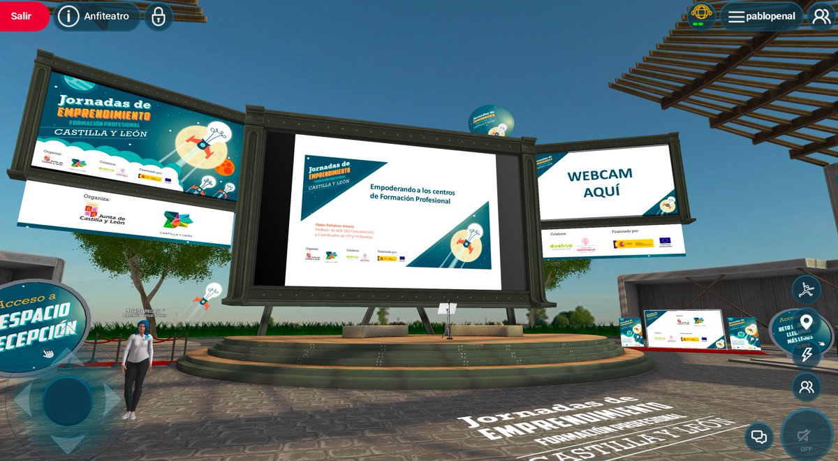 Probando de nuevo <a href="/VirtwayE/">Virtway Events</a> para las Jornadas de #Emprendimiento de <a href="/educacyl/">Educación JCyL</a> con <a href="/Mafaldahm/">Mafalda Herrera</a> 
Gracias a @DualizaBankia y <a href="/FundacionEFCL/">Fundación Empresa Familiar de Castilla y León</a> por hacer realidad un gran avance en nuestra #FP 
Aquí con grandes como <a href="/iElenaR/">Elena Rodriguez</a> <a href="/SandeeA/">Sandra Mangas</a> <a href="/MariCarmenLogon/">Mari Carmen López González</a> <a href="/profefolj2011/">JOSÉ ÁNGEL RODRÍGUEZ</a> <a href="/JOSEALB65/">JOSE ALBERTO</a> #agente360