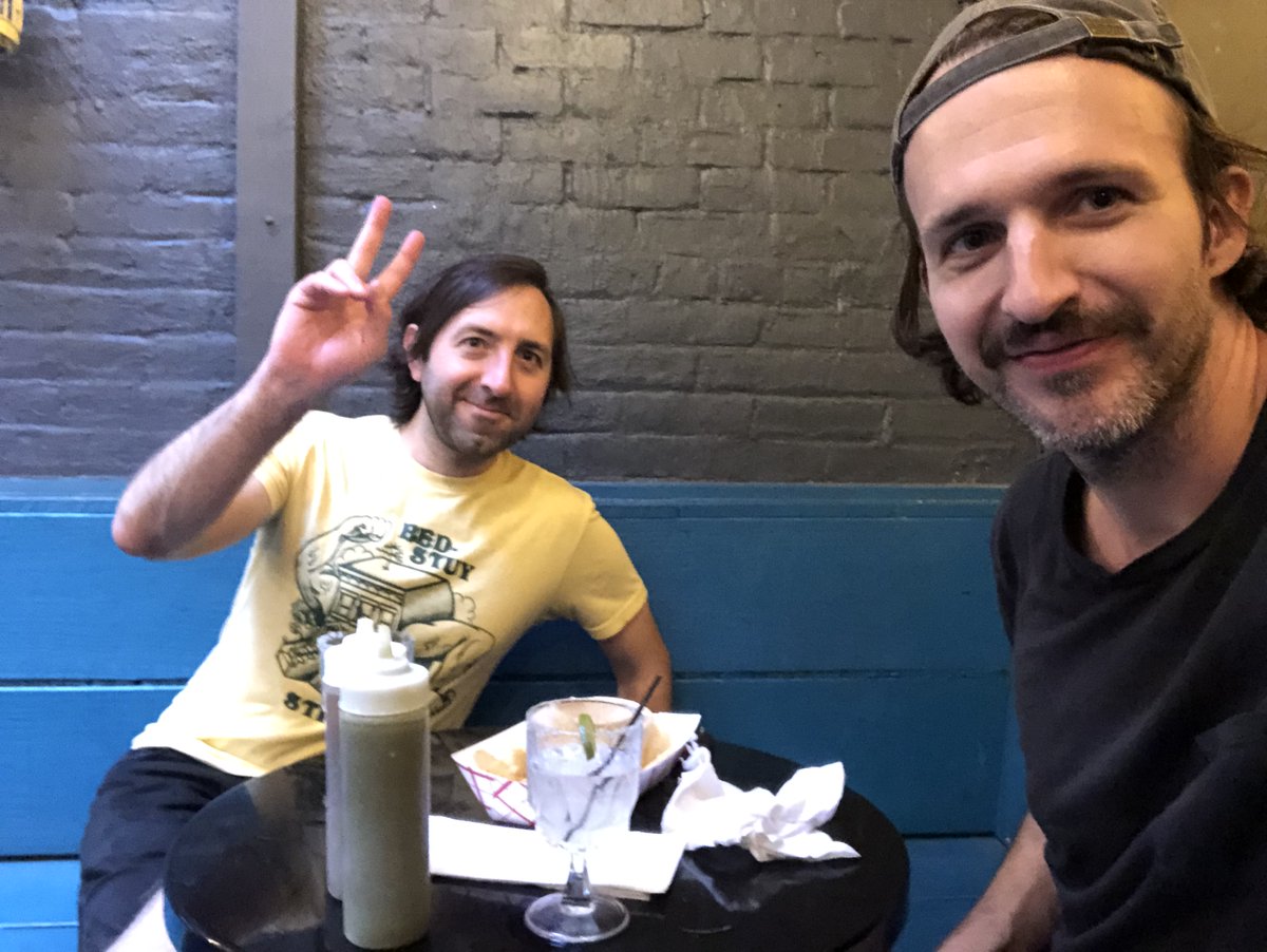 pointfreeco's tweet photo. After two consecutive days of 5 hour recording sessions on SwiftUI navigation, we met up for the first time since January 2020.

We were exhausted, but next week we begin one of our most ambitious series of episodes yet! https://t.co/riVt3W6dM8