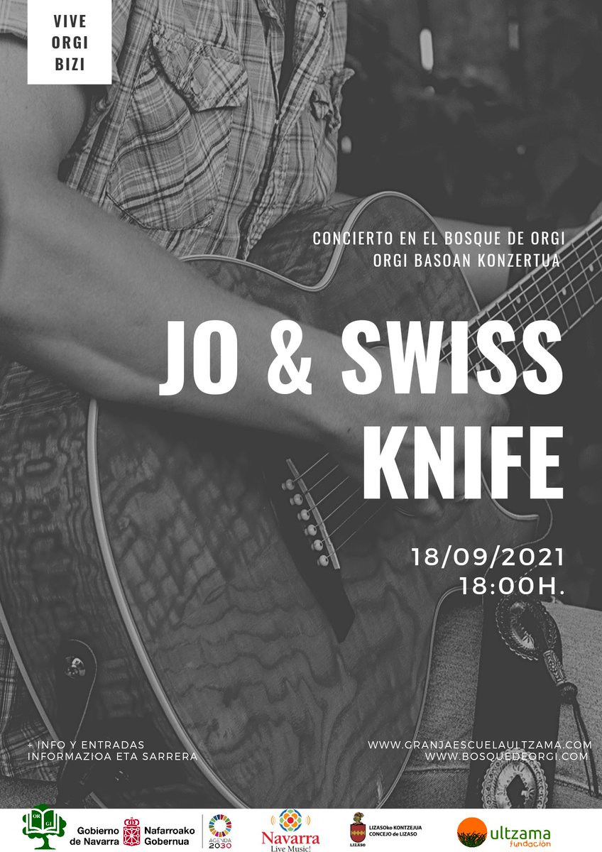 Y este finde...
Sábado a las 12.00h., cuentacuentos en castellano con Leyre Arraiza.
Y a las 18.00, concierto de Jo&amp;SwissKnife. Vente vestido como un Country Lover y te invitamos a una cerveza artesana.
Entradas en la web.
#cultura #navarra