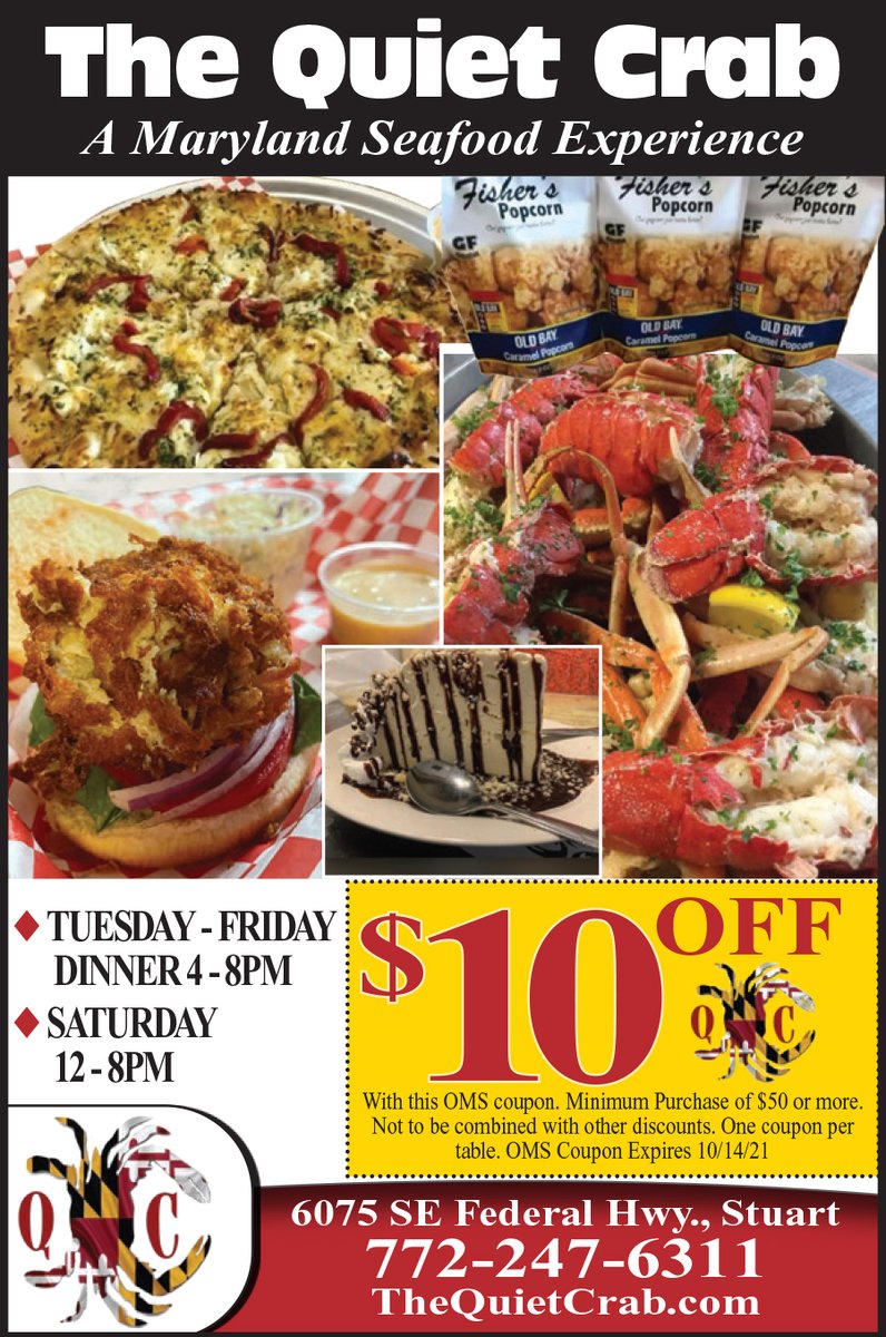 MyLivingMedia's tweet photo. Advertise with us and your business will gain MAXIMUM EXPOSURE 📈 Just ask @TheQuietCrab1 when you visit there tonight to enjoy $10 OFF your dinner 🦀
#Marketing #DirectMailMagazines #DirectMailAdvertising #MultimediaMarketing #MultimediaAdvertising #TreasureCoast #PalmBeaches https://t.co/bIcK2LmofL