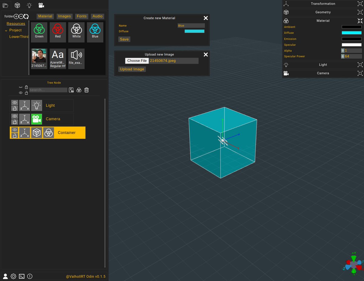 Sparanzza's tweet image. Now we can store our Materials, Images, Audios on #firebase @ValhollRT #Odin Coming Soon