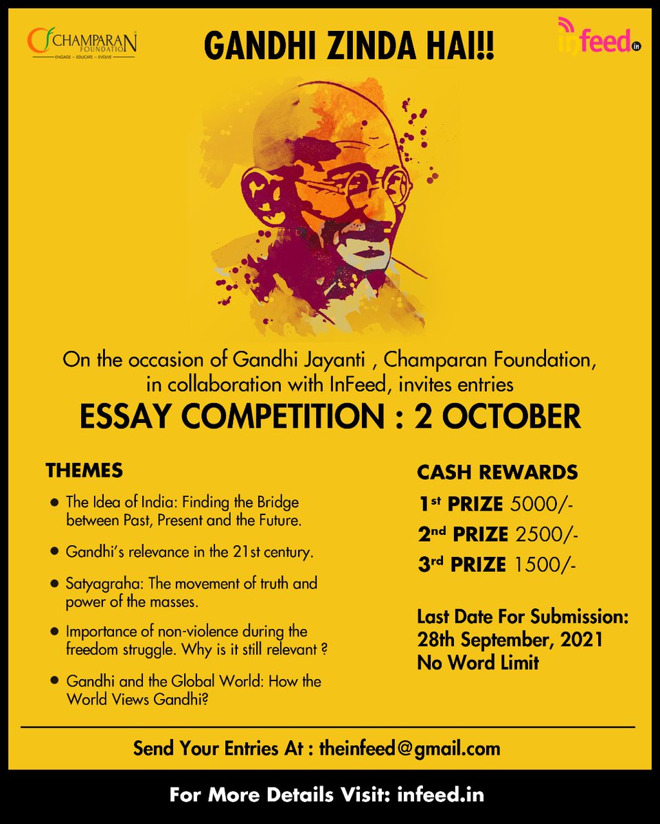 infeed's tweet photo. What is your Idea of India ? Why does Gandhi continue to be relevant ? We at InFeed would love to know what you are thinking. Mail us at: theinfeed@gmail.com https://t.co/0yKcL2v8bu