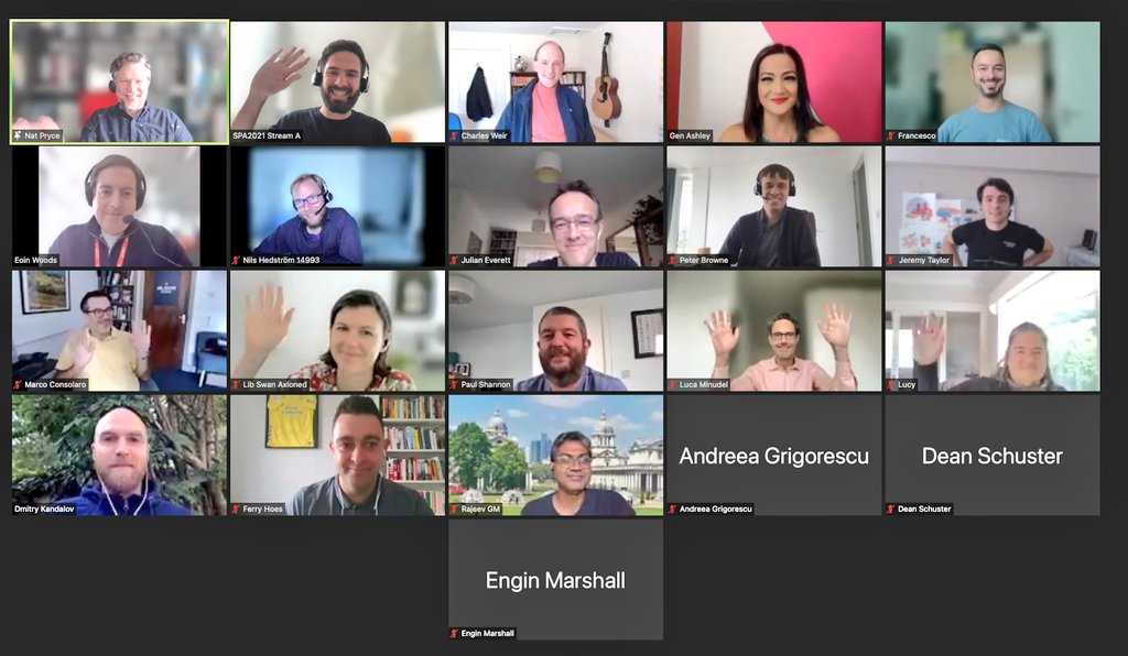 spaconference's tweet photo. Nice wrap up of the 5-day event with speakers organisers, hosts, attendees at  @SPAConference earlier.  Thanks everyone! 🙏 https://t.co/GUcdhEeIgo
