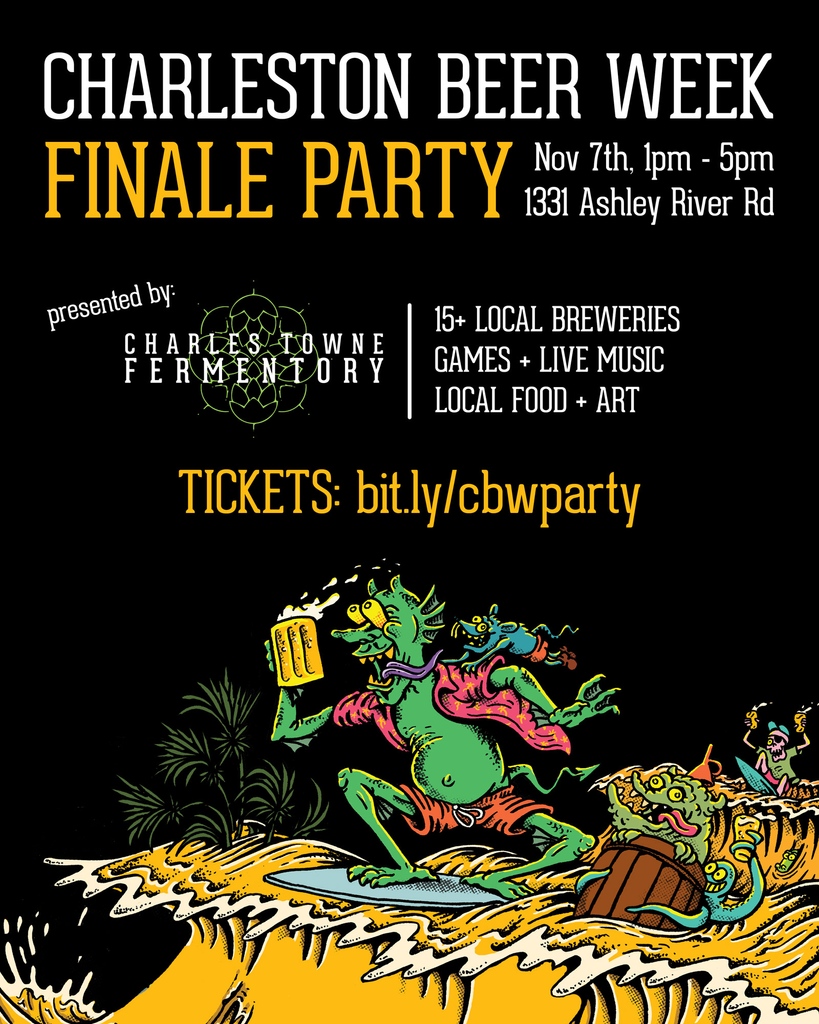 Charles Towne Fermentory (@chsfermentory) on Twitter photo 🚨BIG BEER FESTIVAL NEWS!🚨
The 8th Annual Charleston Beer Week is taking place Oct 29 - Nov 7 (<a href="/chsbeerweek/">Charleston Beer Week</a>). To cap off an entire week of events, we'll be hosting the Charleston Beer Week FINALE PARTY, a beer festival to celebrate the Charleston beer scene!🥳 🚨BIG BEER FESTIVAL NEWS!🚨
The 8th Annual Charleston Beer Week is taking place Oct 29 - Nov 7 (<a href="/chsbeerweek/">Charleston Beer Week</a>). To cap off an entire week of events, we'll be hosting the Charleston Beer Week FINALE PARTY, a beer festival to celebrate the Charleston beer scene!🥳