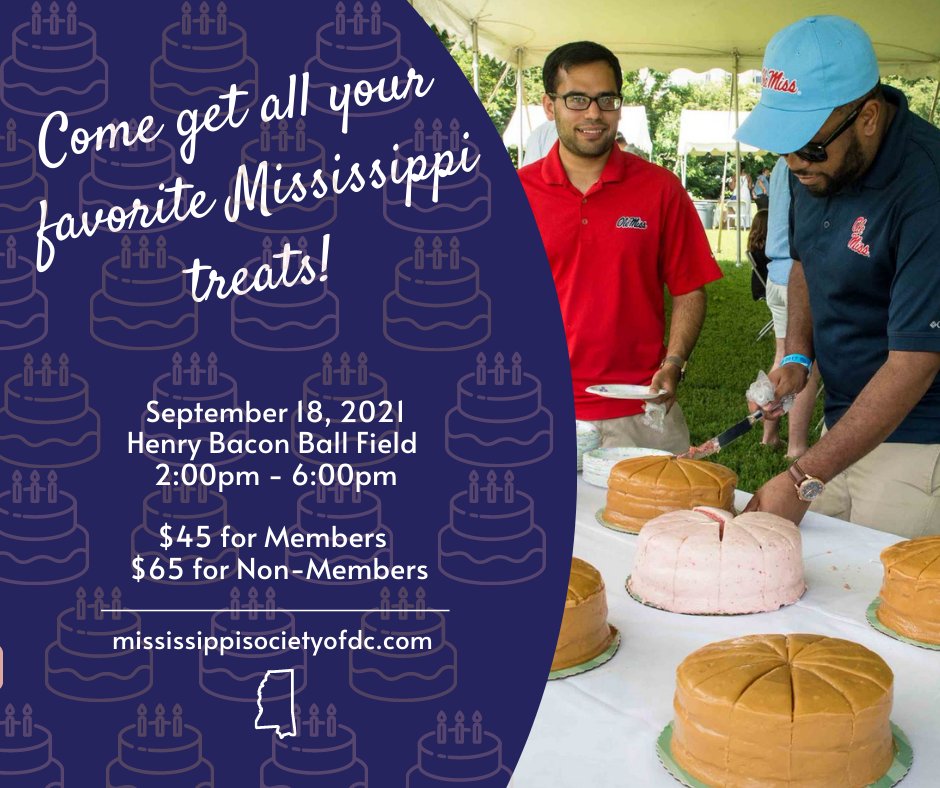 Tickets are selling fast! Make sure you don't miss out on yours!!

Come out to Henry Bacon Ball Field TOMORROW and join us for the 31st Annual Mississippi on the Mall. We have tasty food, great music ready for you. 

Get your ticket today: themississippisociety.ticketleap.com/mississippi-on…
