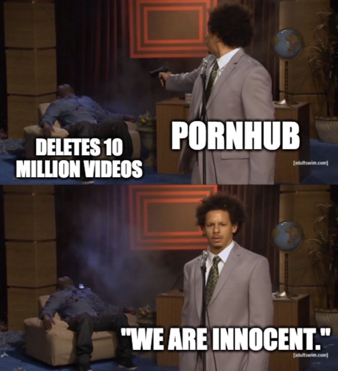 Pornhub tried to delete the crime scene by removing 10 million videos (80% of the whole site). Too little too late. Lock them up. #Traffickinghub  