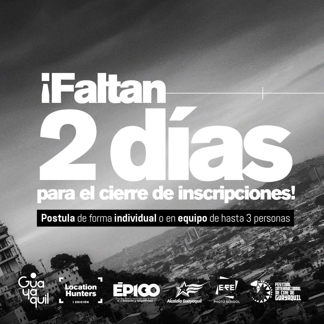 MarcaGuayaquil's tweet photo. ¡Participa en Guayaquil Location Hunters! Postula de forma individual o en equipos de hasta 3 personas con 1 fotografía principal y hasta 5 de apoyo de la misma locación que potencie a la ciudad y a sus alrededores como destino fílmico 🎥

Inscríbete aquí: https://t.co/h1l1j8juEI https://t.co/r0I71lspRW