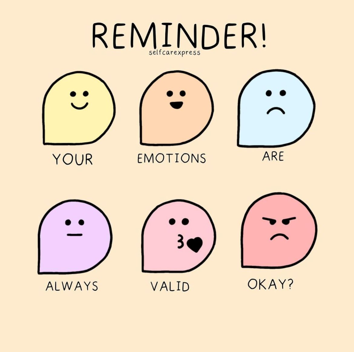 Your feelings are always valid!
- 
Image via <a href="/selfcarexpress/">selfcarexpress</a>