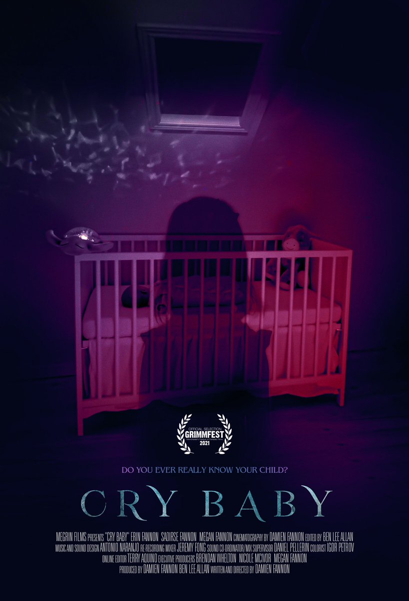 Delighted to premier my short film Cry Baby at Grimmfest 21. Thank you for the continued support @grimmfest. @horror @horrorshortfilms @canadianfilm @ontariofilm
