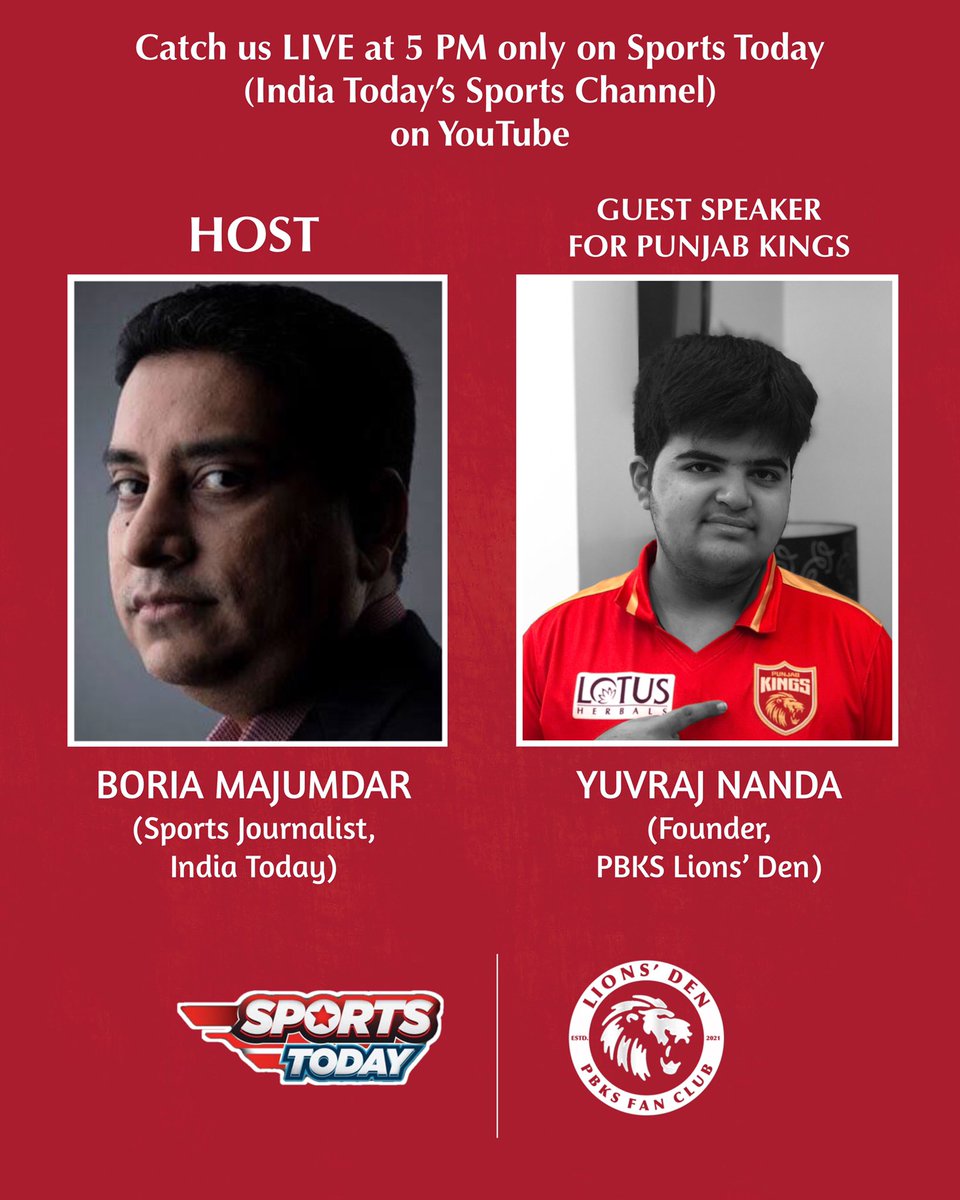 TOMORROW. 5 PM. Going LIVE on <a href="/SportsTodayofc/">Sports Today</a> with the One &amp; Only <a href="/BoriaMajumdar/">Boria Majumdar</a> 🏏🎙