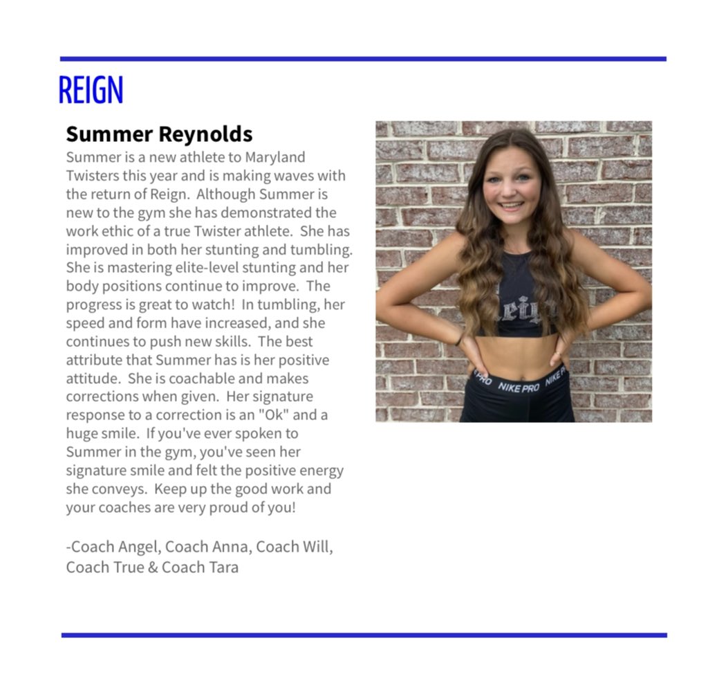 Congratulations to our very own,  Summer! September Athlete of the Month 💙☔️ #MDT #bowdown