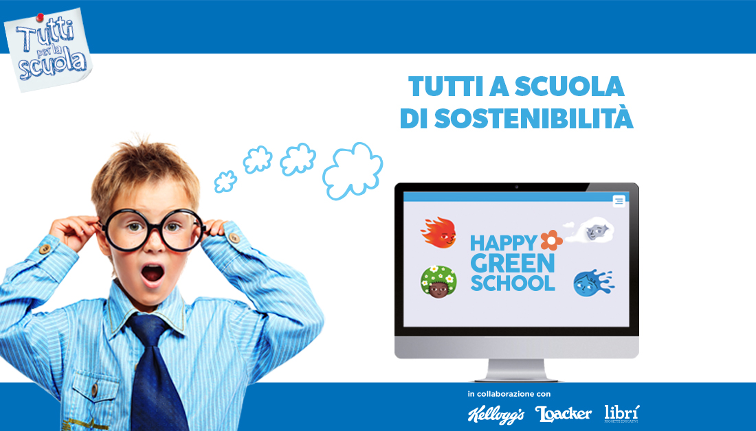 È online il nuovo progetto educativo "Happy Green School" del Gruppo Selex dedicato alla sostenibilità ambientale, per le scuole primarie d’Italia! Contenuti gratuiti per parlare di sostenibilità ambientale e degli Obiettivi dell'Agenda 2030. Scopri di più tuttiperlascuola.it