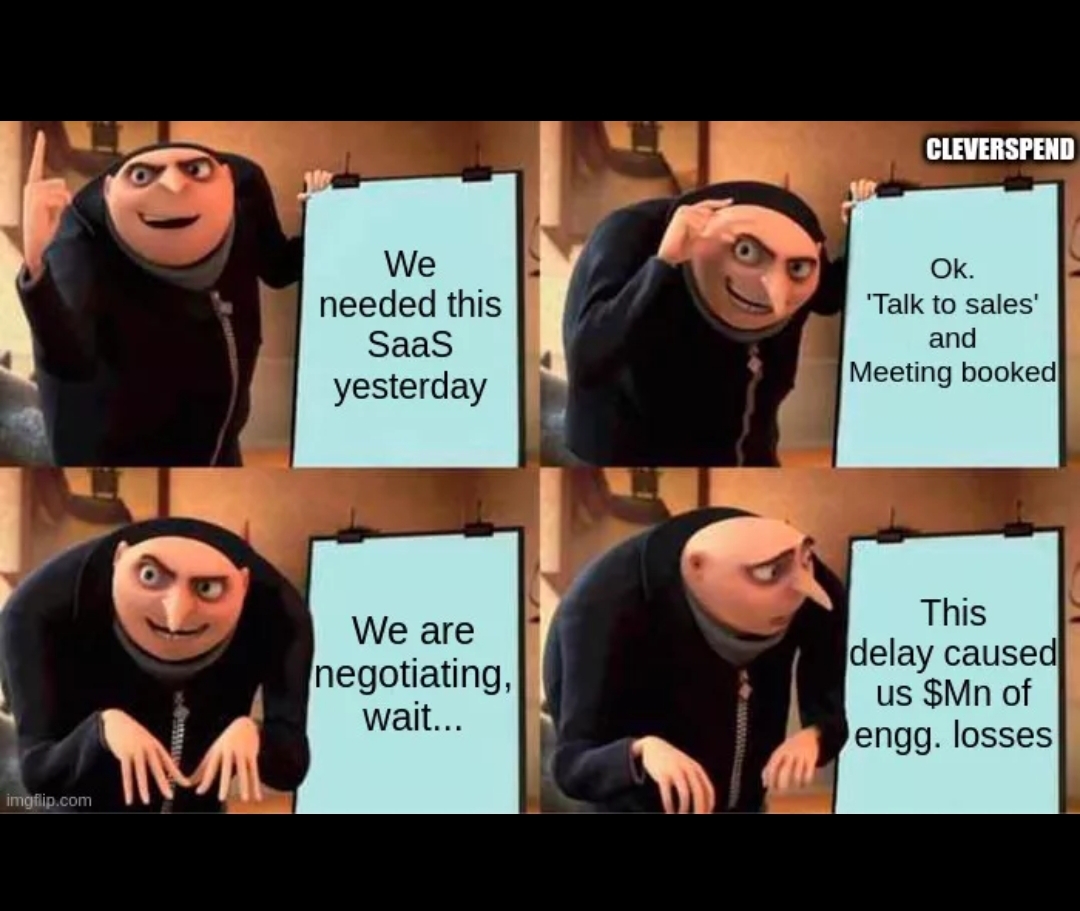cleverspend_co's tweet photo. If you can relate to this, then let's talk
#saas #saasmanagement #cleverspend #negotiation #procurement #software #cloud #startup #saassales #procuretech https://t.co/bArtfzSwoT