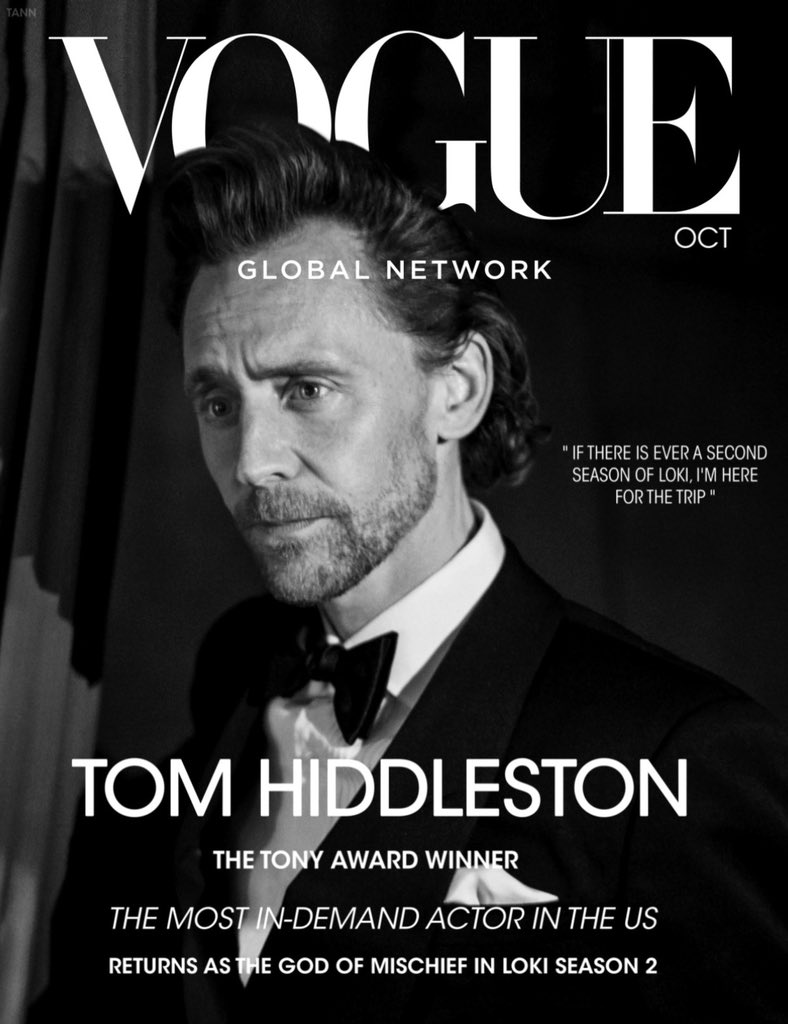 taanfiction's tweet photo. I did something yesterday and . . .💭
Tom Hiddleston in Vogue Magazine when? https://t.co/XxfbZbfMq6