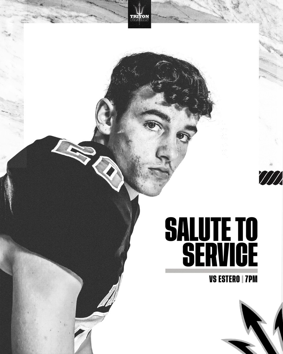 Triton_Football's tweet photo. Back home tonight! Come out and support your Tritons, as we honor our local service men and women in the “Salute to Service” Game!
🔱vs.🐱7pm
🏟Tony McKenna Stadium
🎟 https://t.co/16wKXOF9li https://t.co/nPTbvAZck0