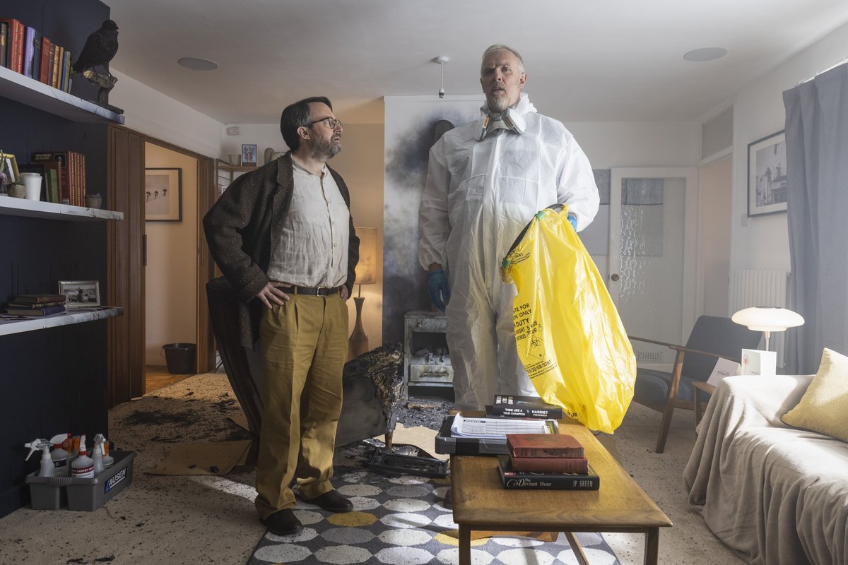 envypost's tweet photo. 🖋️ | The Writer

Extremely pompous and important author Terence Redford is trying to write his latest masterpiece. Although his nan has been incinerated in his living room, he’s more consumed by writer’s block than grief.

#TheCleaner tonight 9:30pm on @BBCOne.

#ENVYPost. https://t.co/m6zhYr7FL0