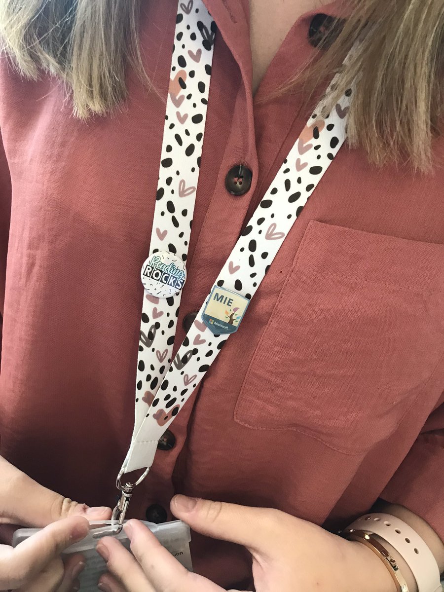 QAHS_Digital's tweet photo. Congratulations to Miss Judge who achieved her #CertifiedMIE and received her badge today. It takes pride of place on her lanyard.        How many have you spotted round the school? @qahsinfo https://t.co/V4SsTPyHj6