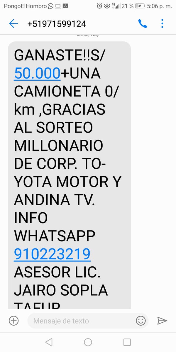 pattyos07's tweet photo. @SolCn @FiscaliaPeru A mi me llegó esto y averigüé y el tipo trabaja en el Inpe https://t.co/hSOKUVBwnQ