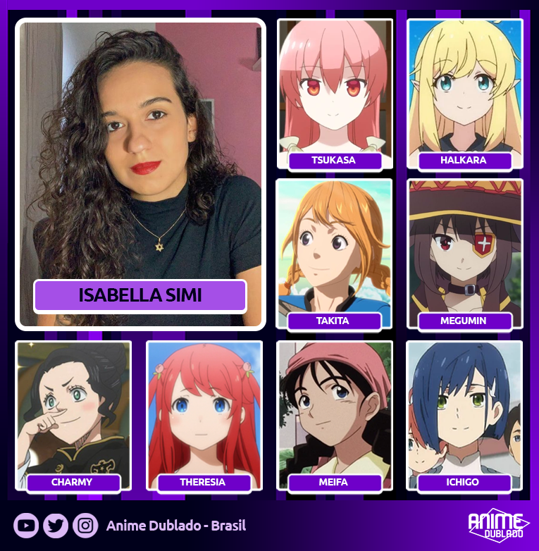 Anime Dublado on X: Qual personagem dublada pela @lulihorta é sua  favorita? 🥰  / X