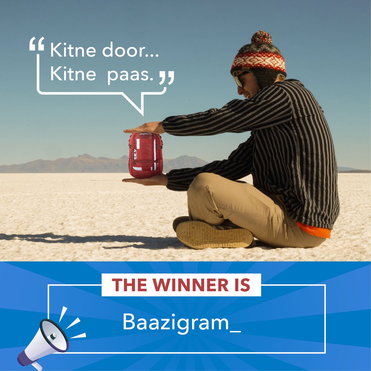 InSkybags's tweet photo. What a cool caption for this pic! Congratulations @baazigram_ , it truly made us laugh a lot. 

#PhotoCaptionContest #ContestWinner #Skybags #Winner #Backpacks https://t.co/QD9lF7nyYg