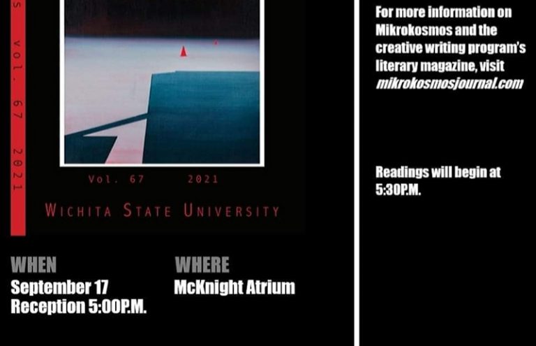 Join the WSU Department of English for the release of the 67th volume of Mikrokosmos tonight at 5 pm! Mikrokosmos is the literary journal of the English Department’s Master of Fine Arts degree in creative writing. The party will feature readings from our contributing authors.