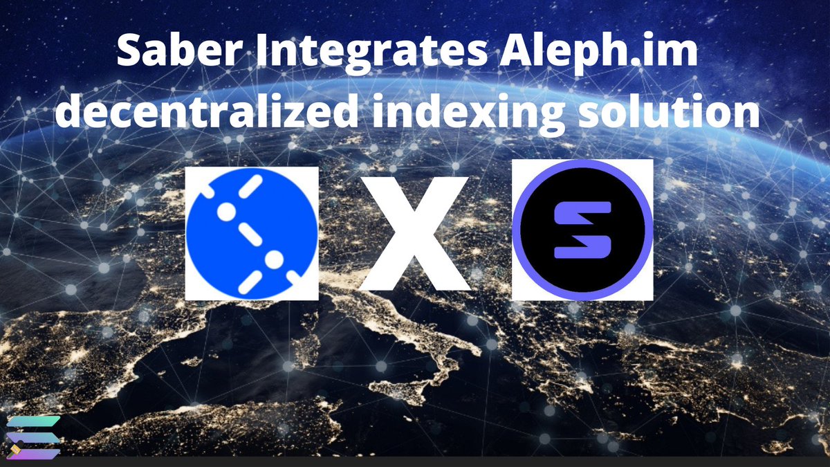<a href="/Saber_HQ/">Charlyn Quidato</a>  #integrates <a href="/aleph_im/">Aleph Cloud</a> 

👀Aleph's solution will provide rich data including historic token swaps, liquidity provision and total volume across all trading pairs
More Here: bit.ly/3tP1bWt

#solana $SOl