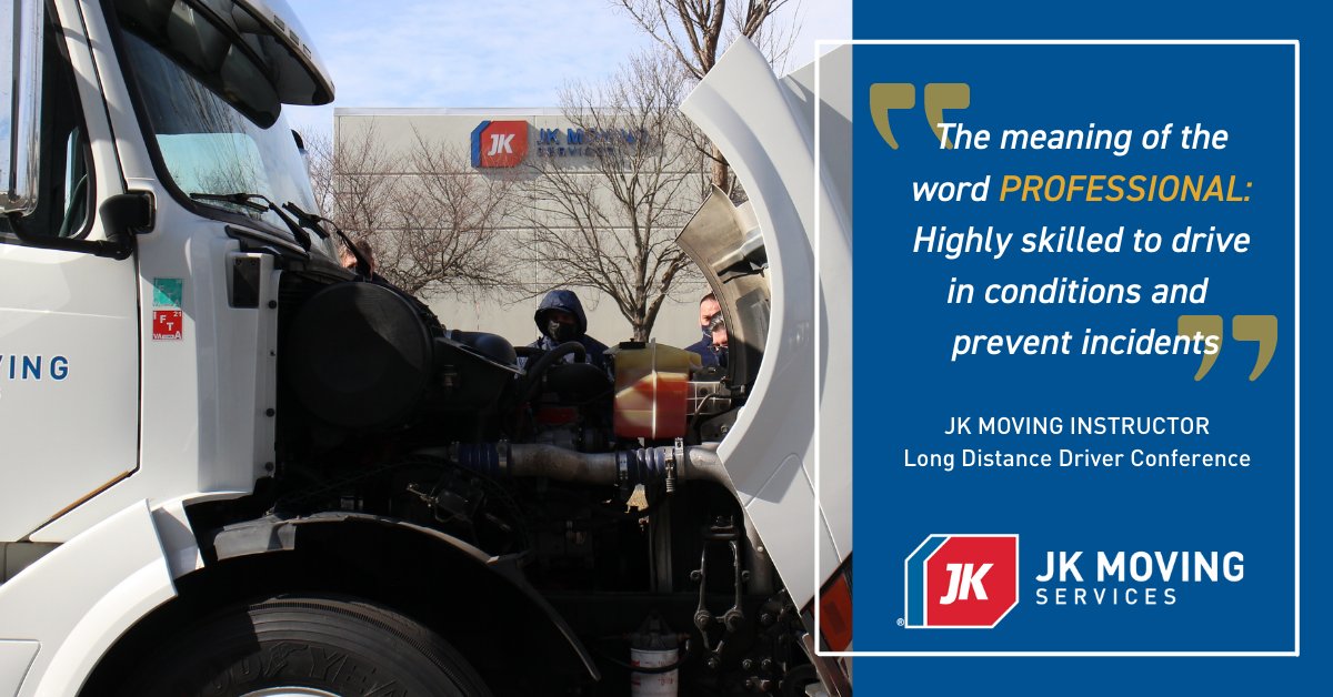 jkmoving's tweet photo. At JK Moving, we put the needs of our drivers first! We provide our long-distance drivers with an annual training conference that includes safety and industry training. #DriverAppreciationWeek #Drive4JK #JKJourney #LongDistanceDrivers #JKMoving #Training #Safety #WhatMattersMost https://t.co/GripYgwE7E
