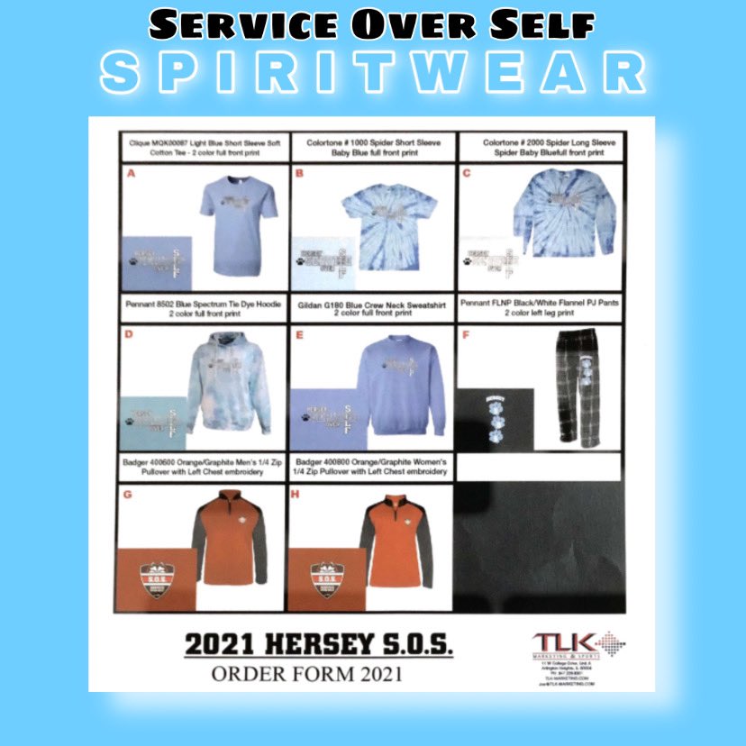 SOS Spirt wear forms are available! Go get your order form from room 115!