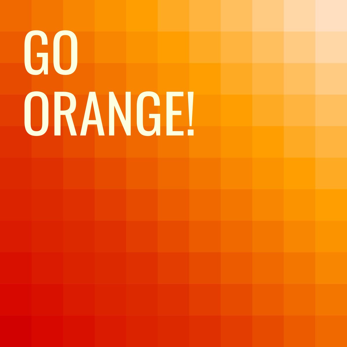 Go Orange Day is here! Wear your orange in support of helping the hungry, or come down and volunteer. ORANGE you glad you have a chance to make a difference? #HungerActionMonth #StMarysFoodBank.