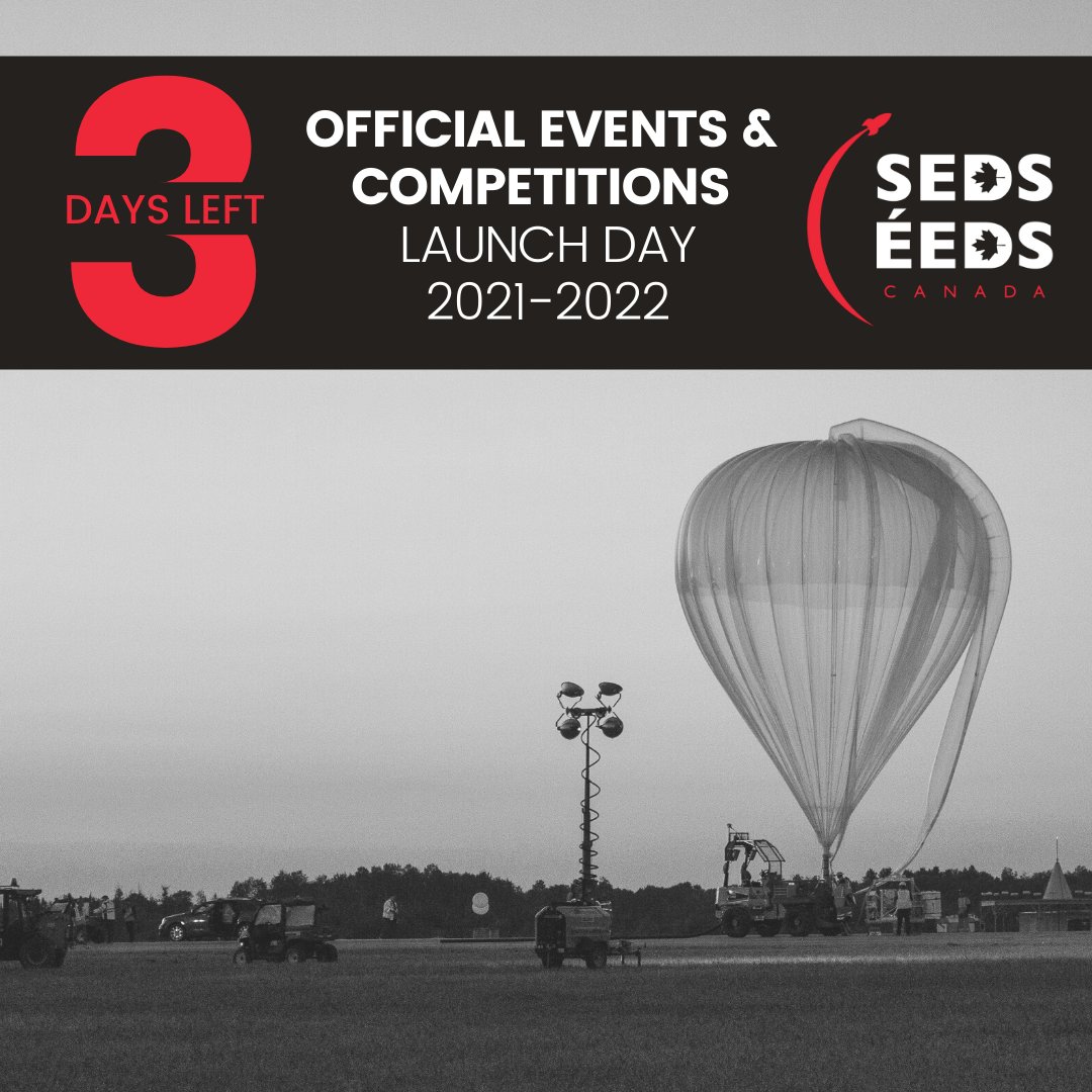 sedscanada's tweet photo. T-3 days until our BIG announcement! 🤔 Will YOU be the next to launch your experiment to #space? 

Explore ✨ astrophysics, ☁️ atmospheric science, 🦠 biology, 🛰️ remote sensing &amp; more in the Canadian Stratospheric Balloon Design Challenge #CANSBX 🎈

https://t.co/o91k36lJcb https://t.co/evQl4Tdq0a