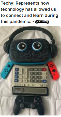 CoachWilliams87's tweet photo. Hey @DDSBatHome7to8 we came up with some mascot ideas for you! Ss had 15 minutes and could use 5 household items or less to build a school mascot.
@jessiebt #backtoschool #grade7 #mascotchallenge #virtualschool https://t.co/bFjanDxCxX
