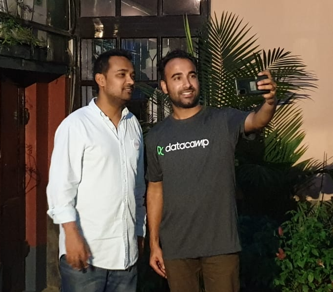 codefornepal's tweet image. Last month a few of the Data Fellows gathered in Kathmandu for an outdoor dinner & networking. @lognod & @nikeshbalami shared their thoughts with Fellows! They also got @DataCamp & @codefornepal t-shirts. #C4NDataFellows #datacampdonates #Data4good