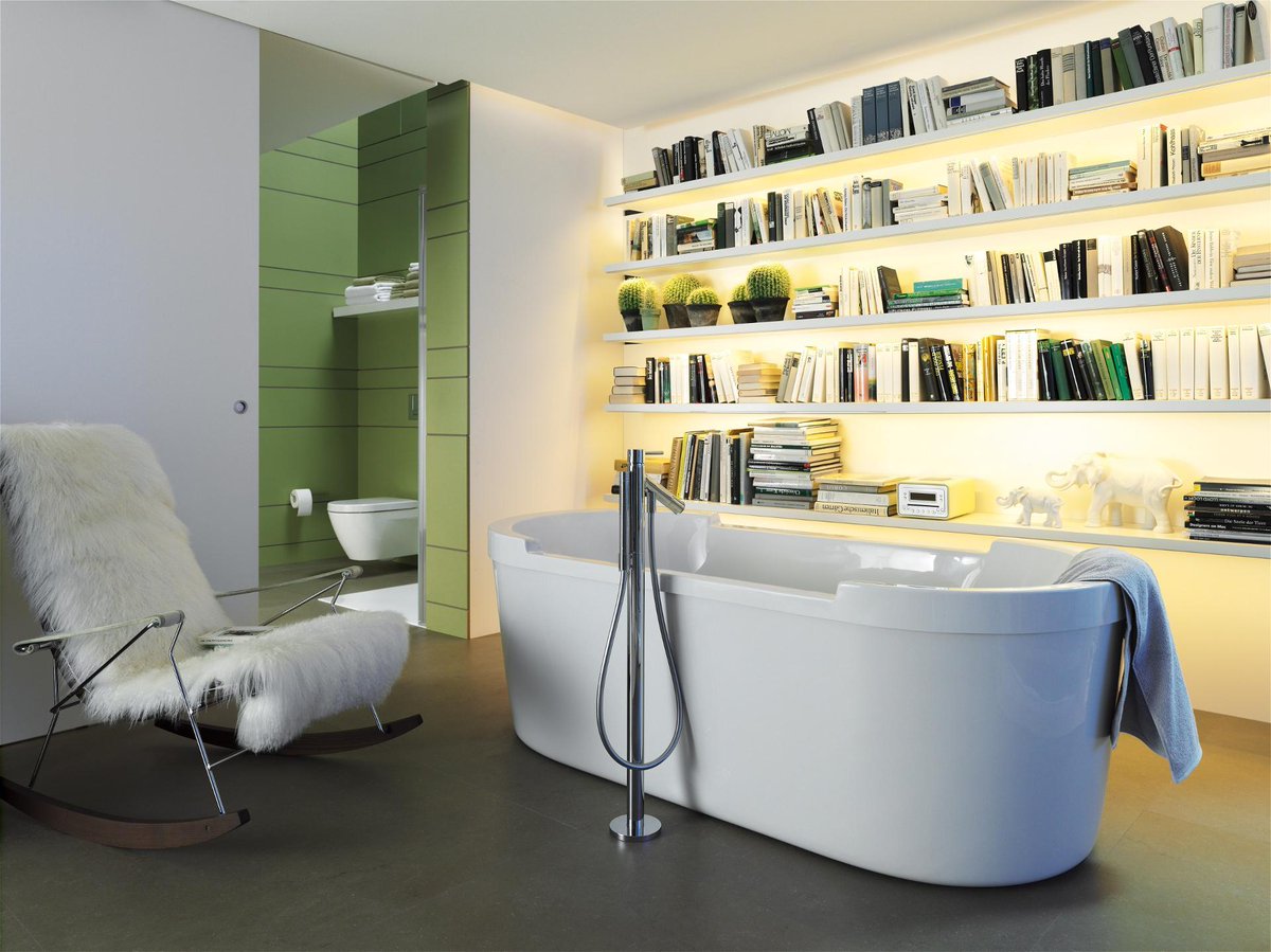 Duravit's tweet photo. #StarckSeptember From washbasins to bath furniture to tubs to toilets, #PhilippeStarck designs for every bathroom, stage of life & style. From his inaugural #Starck1 series to the #SensoWashStarckf #showertoilet, no one designs a bathroom quite like him! #Duravit #DuravitDesigner https://t.co/NqxVyByioU
