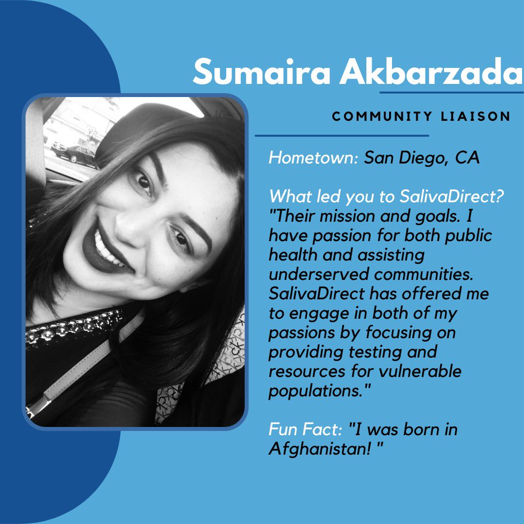 saliva_direct's tweet image. Meet a few of our staff members here at @saliva_direct ! This week&apos;s feature includes Anne Wyllie, PhD (@awyllie13), Sumaira Akbarzada, and Catherine Santiago! 

#featuredstafffridays #spitsquad #meettheteam #SalivaDirect #Yale #ysph