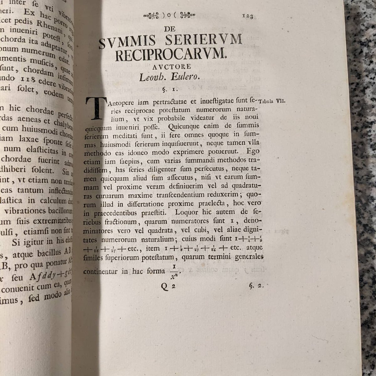 _chenson__'s tweet image. I figured my math followers would especially appreciate this! Just got these, they are originals from 1740 and 1751. Include the original publication of Euler's solution to the Basel problem, among other very cool things. So crazy to have these pieces of history on my bookshelf.