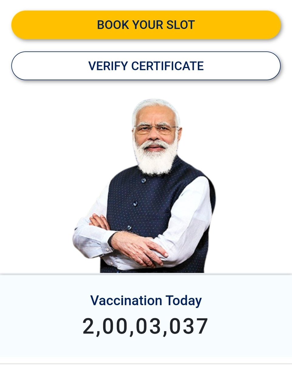 KapilMishra_IND's tweet photo. 2 crores ( 20 millions) vaccinations already done in one day https://t.co/naXTQFRXve