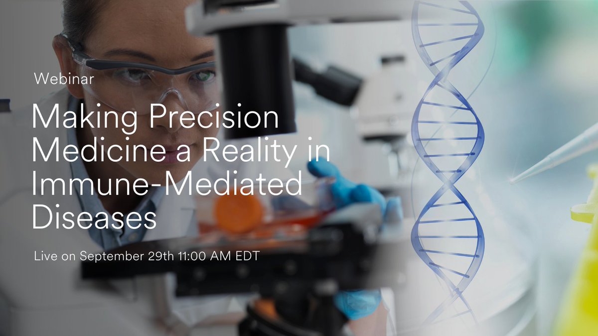 Tune in on 29 September for a special event featuring experts on #precisionmedicine approaches in immune-mediated diseases + a special announcement from <a href="/JNJInnovation/">Johnson & Johnson Innovation</a> for #innovators in immunology jji.jnj/PrecisionMed

#mycompany