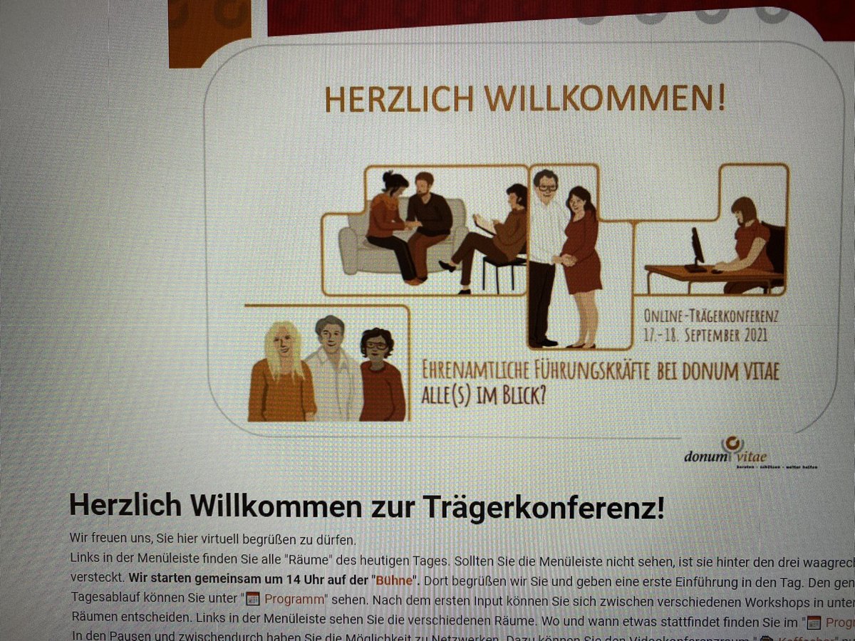 TVolh's tweet image. Gleich geht es los. Trägerkonferenz „Ehrenamtliche Führungskräfte bei donum vitae. Alle(s) im Blick?“ Zum ersten Mal online. Wir freuen uns! #donumvitae