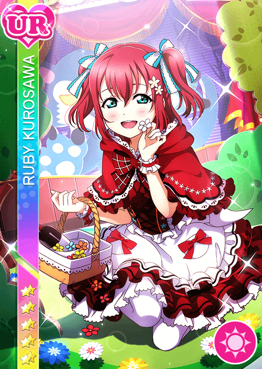 O Xrhsths Lovelive School Idol Tomodachi Sukutomo 友 Sto Twitter Ruby S Bouquet Birthday Ltd Ur Ruby Kurosawa Type Smile Score Up Si Skill Ur Ethos Smile Pre Idolized